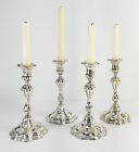 Set Of 4 German Silver Plate 19Th Century Candlesticks Hermann Candles