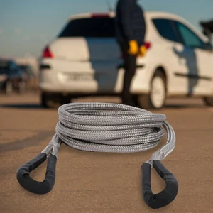 Grey Elasticity Recovery Rope Kit 15100lbs Long Towing Rope with Handbag - Foto 1 di 19