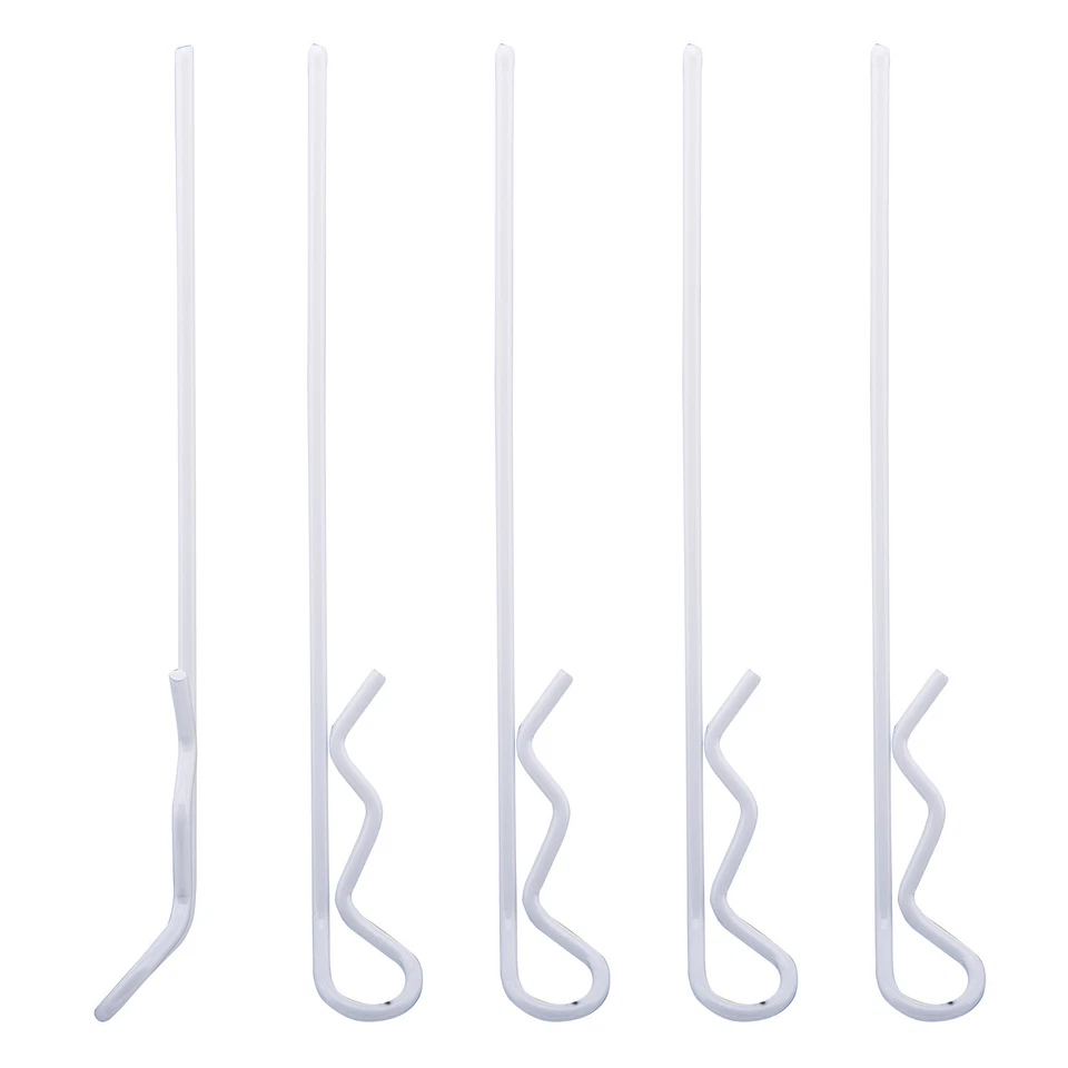 Clips de carrocería 80 mm blanco para coche RC 1:8 1:10 5 piezas partCore 310042 Foto 1 de 2