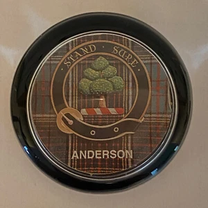 The Clan Anderson Society Glass Paperweight Oak Tree & Stand Sure Scotland Rare - Picture 1 of 7