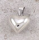 CUTE .925 STERLING SILVER HIGH POLISHED 18mm PUFF HEART PENDANT style# p1151