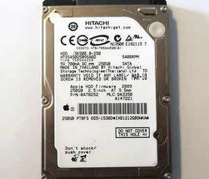 Hitachi HTS545025B9SA02 PN: 0A78252 MLC:DA3350 Thailand 2.5" 250gb Sata HDD 2010 - Picture 1 of 4