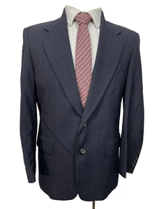 Blazer abrigo deportivo Sterling & Hunt azul a rayas para hombre 41S - Imagen 1 de 7