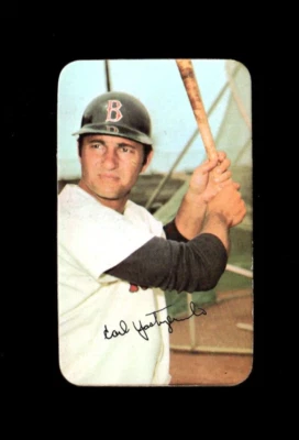 1971 Topps Supers #49 CARL YASTRZEMSKI Boston Red Sox (Wrinkle reverse border) - Image 1 of 2