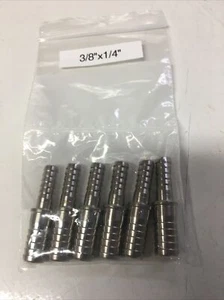 Empalmes de línea de bebidas 6 piezas S/S 1/4""x3/8"" nuevos Micro Matic - Imagen 1 de 1
