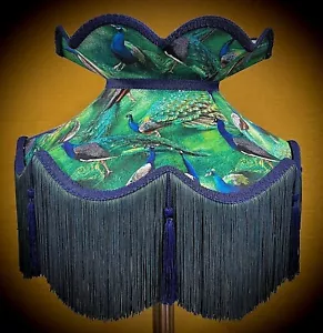 Peacock Lampshades Table Lamps Floor Standard Lamp shades Ceiling Lights Pendant - Picture 1 of 6