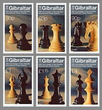 2022 Gibraltar INTERNATIONAL CHESS Festival 20th Anniversary Stamp Set FV £7.95