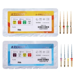 Dental Endo Reciprocating Rotary Niti Files Gold/Blue Endodontic Files 25mm - Picture 1 of 19