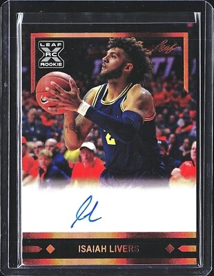 Isaiah Livers 2022 Leaf Memories Basketball XRC Bronze Auto Autograph  - Image 1 of 2