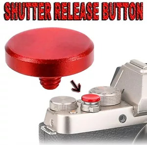 SOFT SHUTTER RELEASE BUTTON RED FITS OLYMPUS OM-2 OM-10 OM-4 OM-20 OM-40 - Picture 1 of 8