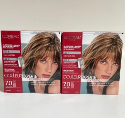 2 x L'Oreal Paris Couleur Experte Express Hair Color Highlights 7.0 Dark Blonde - image 1 of 4