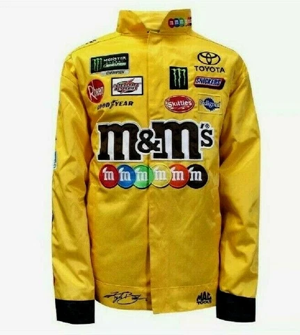 Kyle Busch #18 M&Ms 2019 Snap Up Adult Replica Uniform Pit Jacket Cover