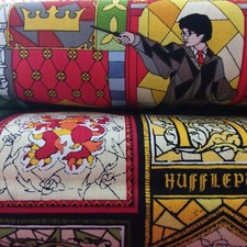 Harry Potter Glass Window Designs Cotton Fabric, Per Fat Quarter Camelot Fabrics