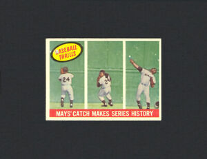 Willie Mays Catch Makes Series History 1959 Topps #464 - Giants - VG
