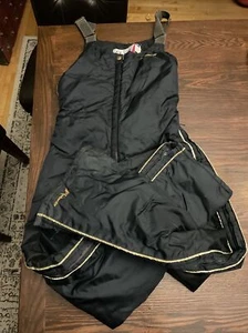 VINTAGE Polaris Snowmobile Snow Pants Bibs Overalls WOMENS Medium Made USA - Picture 1 of 13