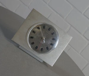 edle Kienzle Chronoquarz Edelstahl Design Tischuhr Kaminuhr Vintage 70er Jahre - Picture 1 of 9