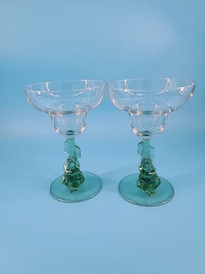 Luminarc Margarita Glass 7" Siesta Man Sombrero Saguaro Cactus (Lote de 2) Usado en Excelente Condición  Foto 1 de 4