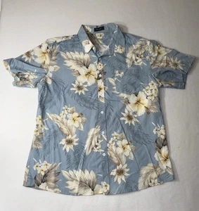 Mcedro blu taglia XL hawaiano manica corta stampa floreale hawiiana - Foto 1 di 7
