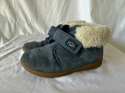 UGG Kids’ Nolen Genuine Shearling Boot Navy Color Size 12 Bootie Shoe - Image 1 of 4