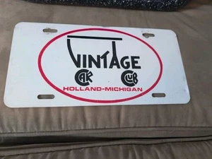 Metal Vintage Car Club Vanity Plate License Holland Michigan Retro Classic Rod - Picture 1 of 2