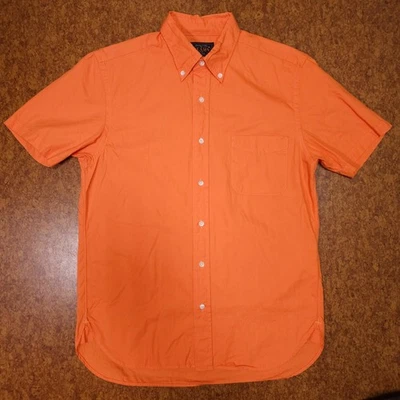 BEAMS Plus Made in Japan Color Broadcloth S/S BD Shirt Orange Small - Image 1 of 4
