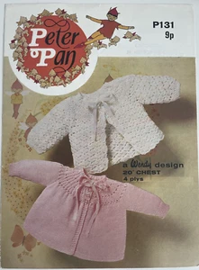 Baby Mädchen Matinee Mantel STRICK + HÄKELANLEITUNG Strickjacke Peter Pan P131 - Bild 1 von 8