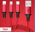 3 in 1 Multi Head USB Charger Charging Cable for Most Devices -5 Colours