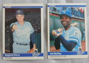 1984 Fleer Kansas City Royals Baseball Card Pick one