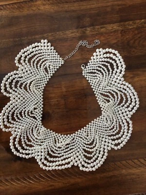 M&S Statement Mixed Faux Pearls Collar Necklace   - Image 1 of 4