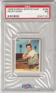 RALPH KINER 1949 Eureka Sportstamp ##165 PSA 7 NM - PIRATES - Picture 1 of 2