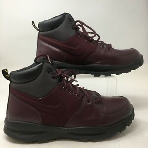 Nike Hiking Boots Mens 9.5 Manoa Deep Ankle Top 472780-600 Burgundy Round Toe 