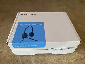 PLANTRONICS HW261N SUPRAPLUS NOISE CANCELLI WIDEBAND DUO HEADSET 64339-31 DRF3-8 - Zdjęcie 1 z 2
