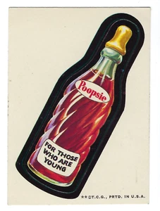 Topps Wacky Packages 1973 2nd Series 2 POOPSIE blanco trasero casi nuevo- - Imagen 1 de 1