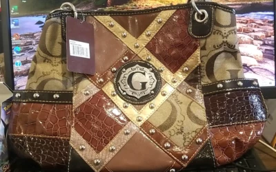 ELEGANTE MONEDERO/BOLSO DE VIAJE MARRÓN GLOBAL NUEVOS PRINCIPIANTES, 15" X 10", 5 COMPARTIMENTOS Foto 1 de 4
