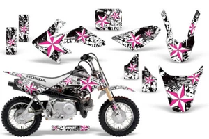 Dirt Bike Decal Graphic Kit MX Sticker For Honda CRF50 2004-2013 NS PNK W - Bild 1 von 2