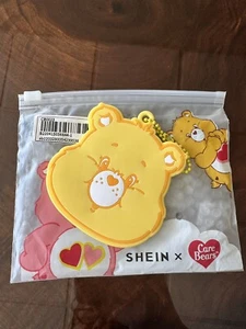 New Care Bear Shein Small Compact Mirror Keychain Charm Yellow Funshine Bear - Picture 1 of 2