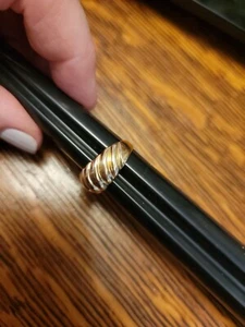 Vtg SOLID 14K YELLOW GOLD SCALLOPED RING SIZE 7 5.3 G - Picture 1 of 7