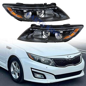 For 2014 2015 Kia Optima Halogen Headlight w/ LED DRL w/ Bulbs Left Right Pair - Picture 1 of 12