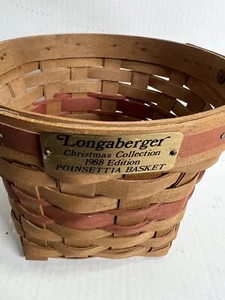 CESTA VINTAGE LONGABERGER NAVIDAD COLECCIÓN 1988 EDICIÓN POINSETTIA - Imagen 1 de 12