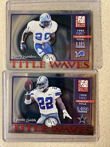 2 Card 2001 TITLE WAVES Barry Sanders /1993 Emmitt Smith /1993 RED PARALLEL