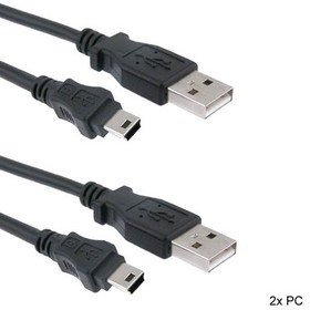 2X 15Ft USB Charging Cable for PS3 Playstation 3 Wireless Controller 28 AWG UL
