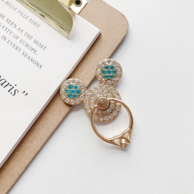 Soporte giratorio 360 para anillo para teléfono celular iPhone Galaxy Android - Cristal Mickey Foto 1 de 4