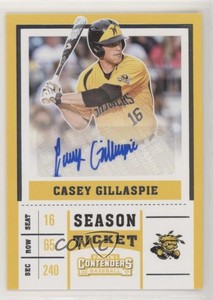 2017 Panini Elite Extra Edition College Tickets Casey Gillaspie #CT-CG Auto