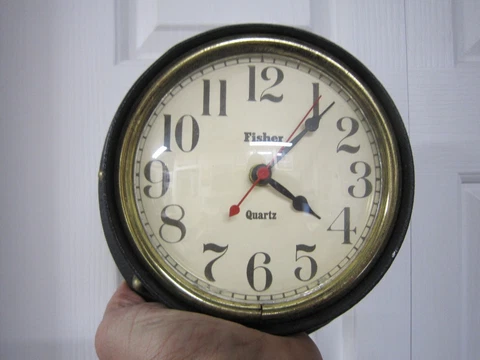 Vintage Fisher Fisher's Products Cast Iron Porthole Nautical Clock Cover