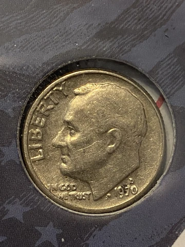 1970-D Roosevelt Dime Reverse of 1968 Cover