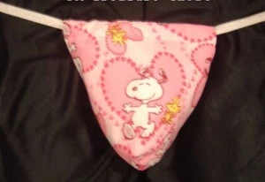 Herren rosa SNOOPY Liebe Herz Valentinstag String Tanga Männerunterwäsche - Bild 1 von 1