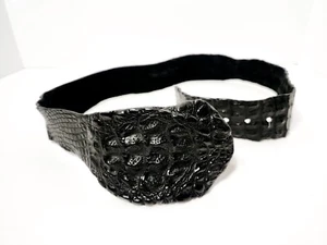 Adriana Castro Genuine Crocodile Belt | Black | Womens Size Large - Picture 1 of 14