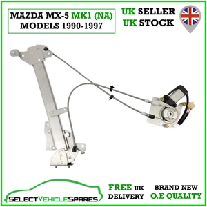 NEW MAZDA MX-5 MK1 (NA) PASSENGER FRONT ELECTRIC WINDOW REGULATOR & MOTOR 90-97 - Picture 1 of 4