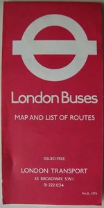 London Transport Central Area Bus Map 1976 Issue 2 - Picture 1 of 4