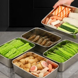 BPA Stainless Steel Lunch Box Square Food Container with Silicone Sealing - Picture 1 of 28